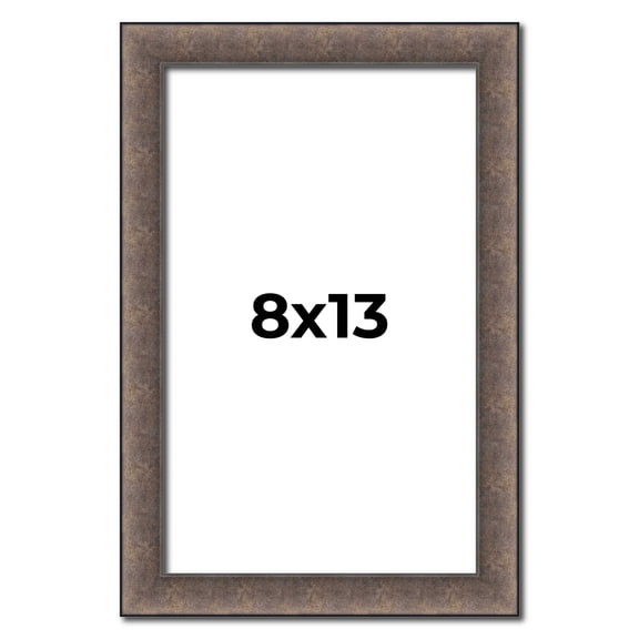 8x13 Frame Silver Real Wood Picture Frame Width 1.25 Inches | Interior Frame Depth 0.5 Inches |