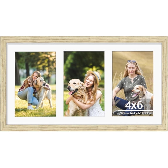 8x14 Collage Picture Frame 4x6 Collage Picture Frame Displays Three 4x6 ...