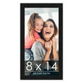 thumbnail image 1 of 8x14 Black Wood Picture Frame - UV Acrylic, Foam Board Backing, Hanging Hardware, 1 of 9