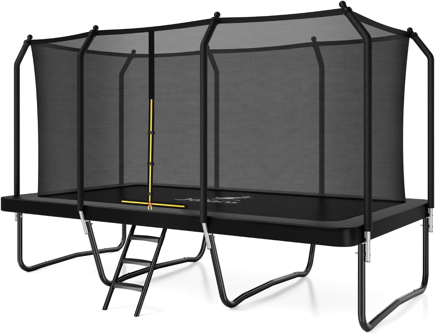8x14 FT Rectangle Trampoline, Outdoor Square Gymnastics Trampoline with Safety Enclosure Net, Heavy Duty Recreational Trampoline for Kids Adults Backyard Play