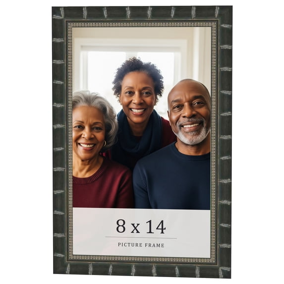 8x14 Frame Black Bamboo Solid Wood Picture Frame Width 1.5 Inches | Interior Frame Depth 0.5 Inches
