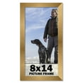 thumbnail image 1 of 8x14 Frame Gold Bronze Modern Solid Wood Picture Frame | 0.75 Inch Moulding Width | Includes UV, 1 of 8