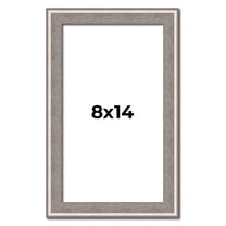 8x14 Frame Grey Real Wood Picture Frame Width 1.25 inches | Interior Frame Depth 0.5 inches | Hans