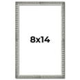 thumbnail image 1 of 8x14 Frame Silver Grey Distressed Solid Wood Picture Frame | 0.75 Inch Moulding Width | Interior, 1 of 8