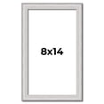 thumbnail image 1 of 8x14 Frame Silver Inner Slope Bevel Picture Frame | 1 Inch Moulding Width | 0.75 Inch Rabbet Depth, 1 of 8