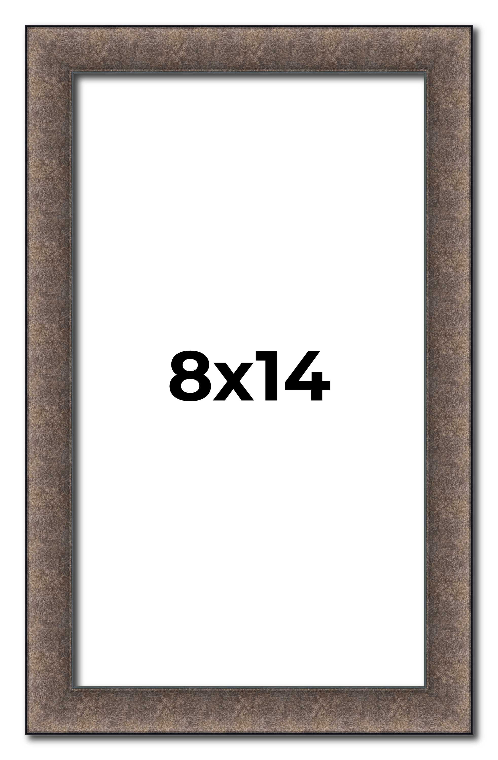 8x14 Frame Silver Real Wood Picture Frame Width 1.25 Inches | Interior ...