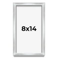 thumbnail image 1 of 8x14 Frame Silver Whitewashed Wood Grain Solid Wood Shadow Box | 0.75 Inch Moulding Width | 0.75, 1 of 8
