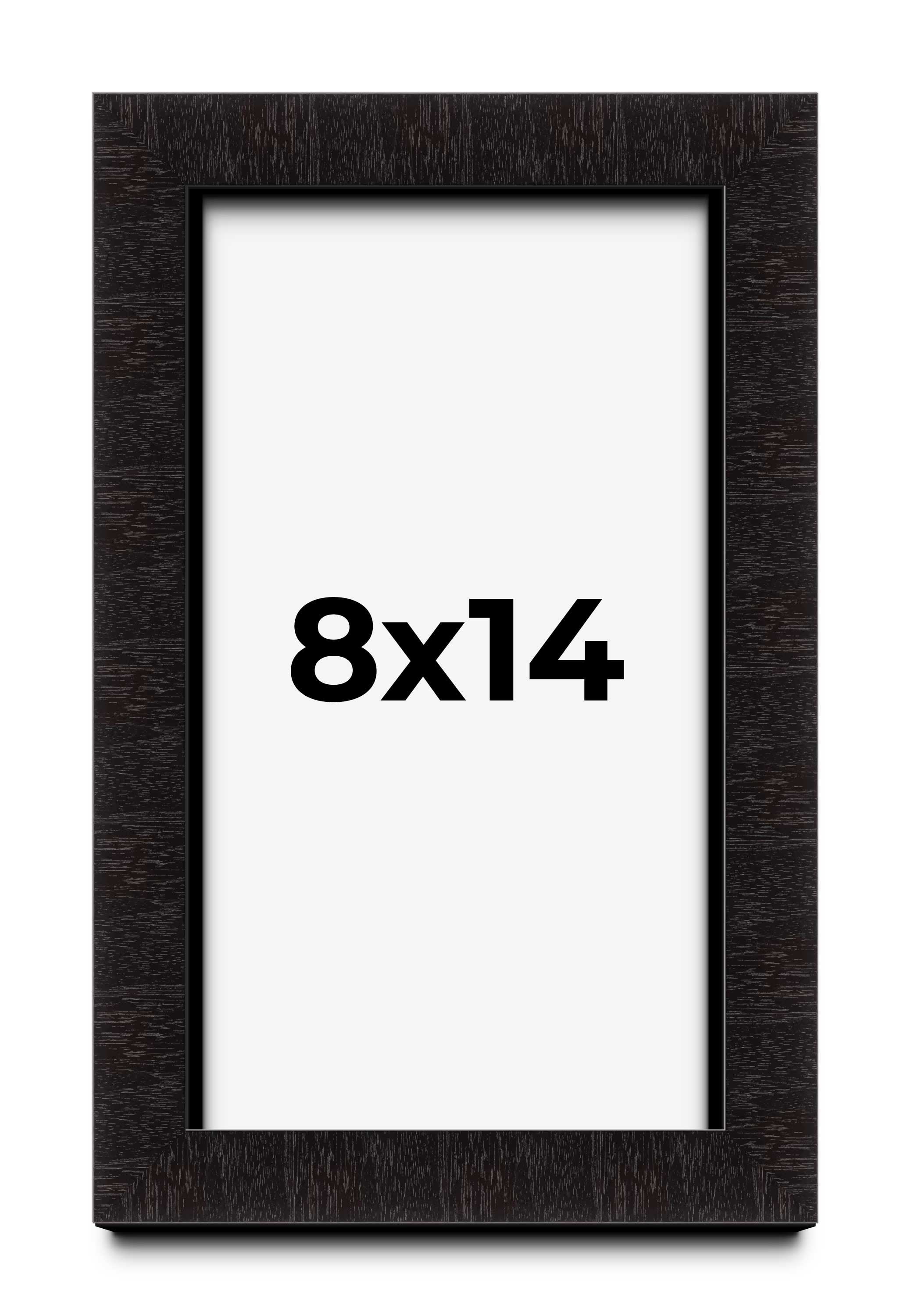 8x14 Shadow Box Black Solid Wood Display Picture Frame | 1 Inch Rabbet ...