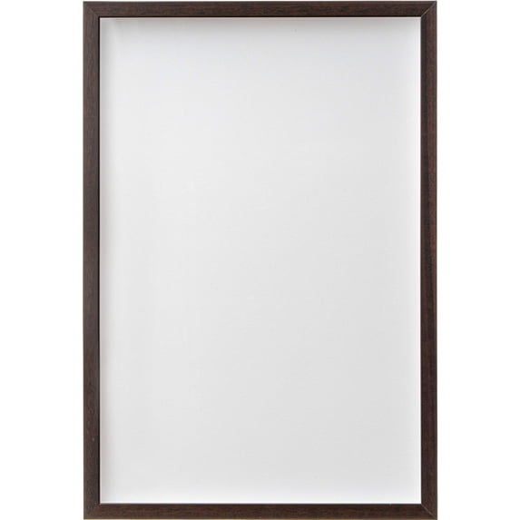 8x14 Shadow Box Brown Walnut Finish Solid Wood Display Frame | 0.875 Inch Moulding Width | 0.875