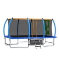 thumbnail image 1 of 8x14ft Rectangular Trampoline with Enclosure, Ladder, Double-Side Galvanized Steel Frame, Outdoor Recreational Trampolines for Kids, Adults，steel Frame with 8 Balance Bars, 440lbs Weight Capacity,, 1 of 5