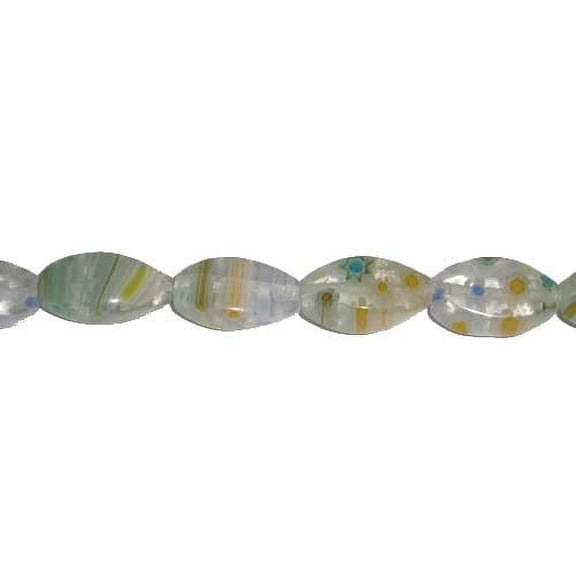 8x14mm Millefiori Glass Twist Beads For Jewelry Making