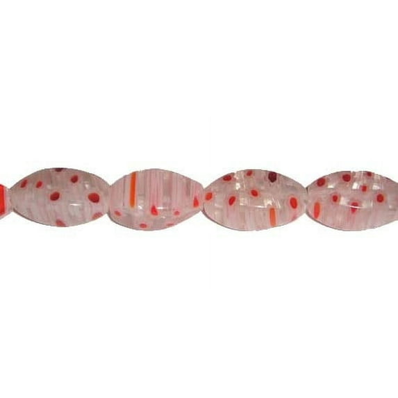8x14mm Pink Millefiori Glass Twist Beads For Jewelry Making