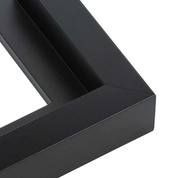 8x15 Canvas Frame Black Solid Wood Floater Frame Width 2.5 Inches | Interior Frame Depth 1 1/4