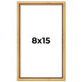 thumbnail image 1 of 8x15 Frame Beaded Gold Solid Wood Picture Frame | 0.75 Inches Moulding Width | Liscio Oro, 1 of 8