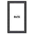 thumbnail image 1 of 8x15 Frame Black Real Wood Picture Frame Width 1.25 inches | Interior Frame Depth 0.5 inches |, 1 of 8