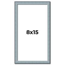 8x15 Frame Blue Scuffed Farm Board Solid Wood Picture Frame Width 0.75 Inches | Interior Depth 0.5