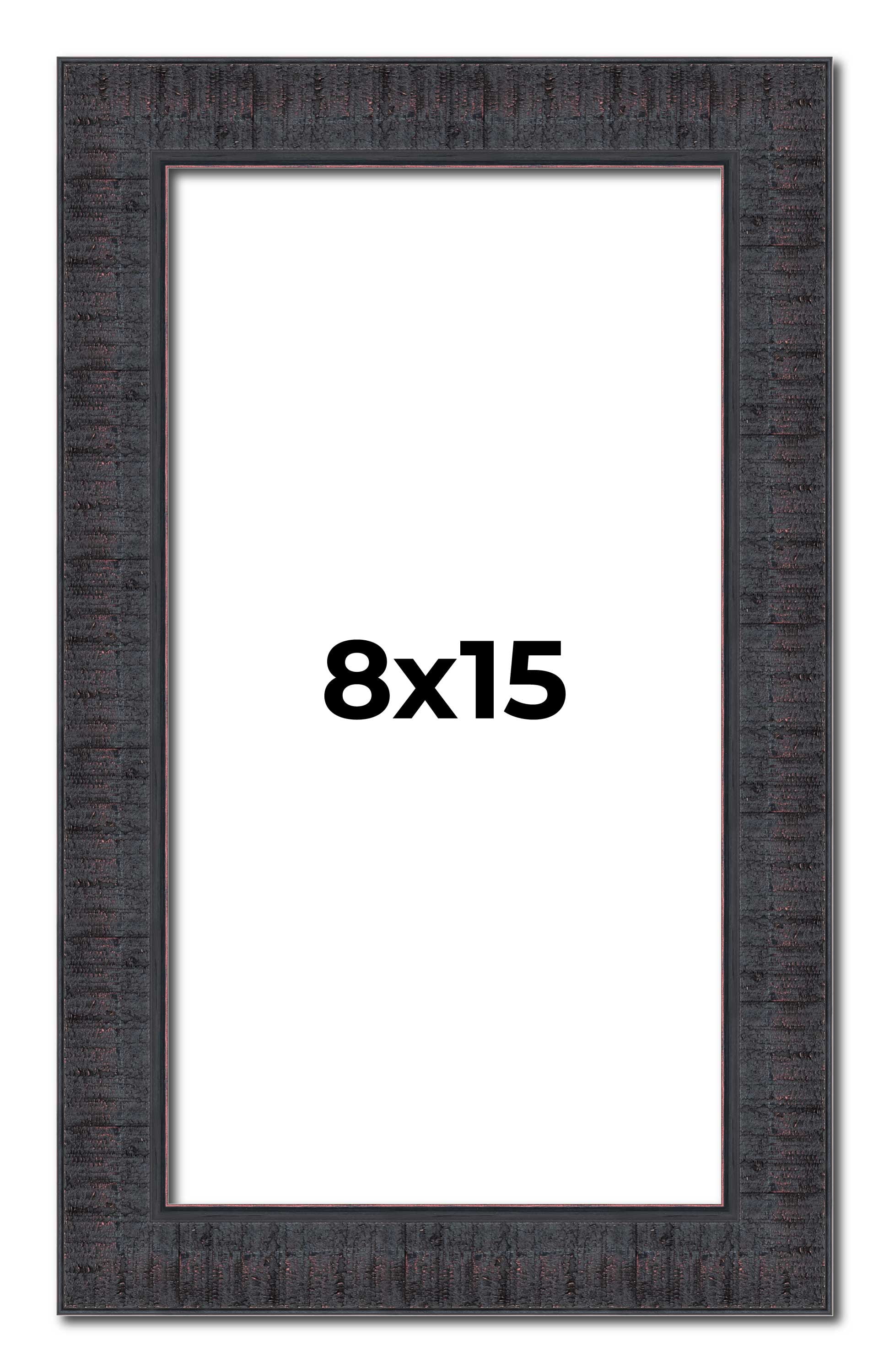 8x15 Frame Brown Rustic Solid Wood Picture Frame 1.5 Inches Wide ...