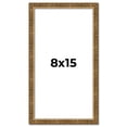 thumbnail image 1 of 8x15 Frame Gold Kingsley Distressed Solid Wood Picture Frame Width 0.75 Inches | Interior Frame, 1 of 8