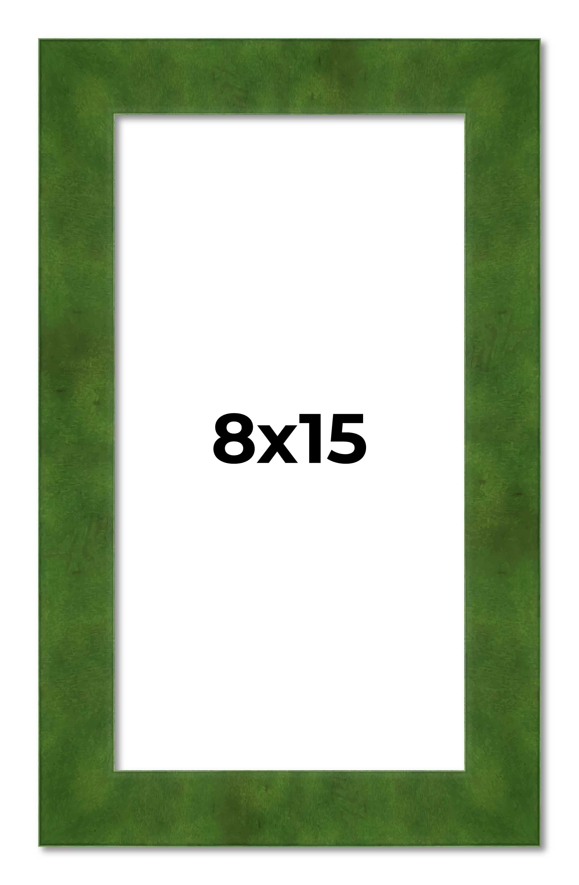 8x15 Frame Green Burl Solid Wood Picture Frame | 1.75 Inches Moulding ...
