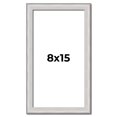 thumbnail image 1 of 8x15 Frame Silver Inner Slope Bevel Picture Frame | 1 Inch Moulding Width | 0.75 Inch Rabbet Depth, 1 of 8