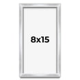 thumbnail image 1 of 8x15 Frame Silver Whitewashed Wood Grain Solid Wood Shadow Box | 0.75 Inch Moulding Width | 0.75, 1 of 8