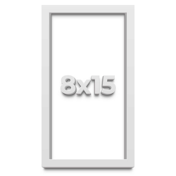 8x15 Shadow Box Frame White | 1 Inches Deep Real Wood Contemporary Shadowbox Display Frame | UV