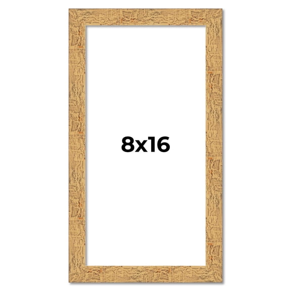 8x16 Frame Beige Real Wood Picture Frame Width 1.25 inches | Interior Frame Depth 0.5 inches |
