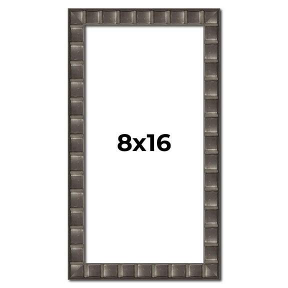 8x16 Frame Black Brown Chestnut Mosaic Solid Wood Picture Frame | 1.125 Inch Moulding Width |