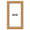 thumbnail image 1 of 8x16 Frame Gold Real Wood Picture Frame Width 1.5 inches | Interior Frame Depth 0.5 inches | Rustic, 1 of 8