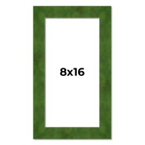 8x16 Frame Green Burl Solid Wood Picture Frame | 1.75 Inches Moulding Width | Interior Frame Depth