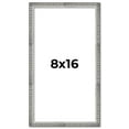 thumbnail image 1 of 8x16 Frame Silver Grey Distressed Solid Wood Picture Frame | 0.75 Inch Moulding Width | Interior, 1 of 8