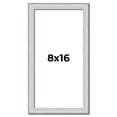 thumbnail image 1 of 8x16 Frame Silver Inner Slope Bevel Picture Frame | 1 Inch Moulding Width | 0.75 Inch Rabbet Depth, 1 of 8
