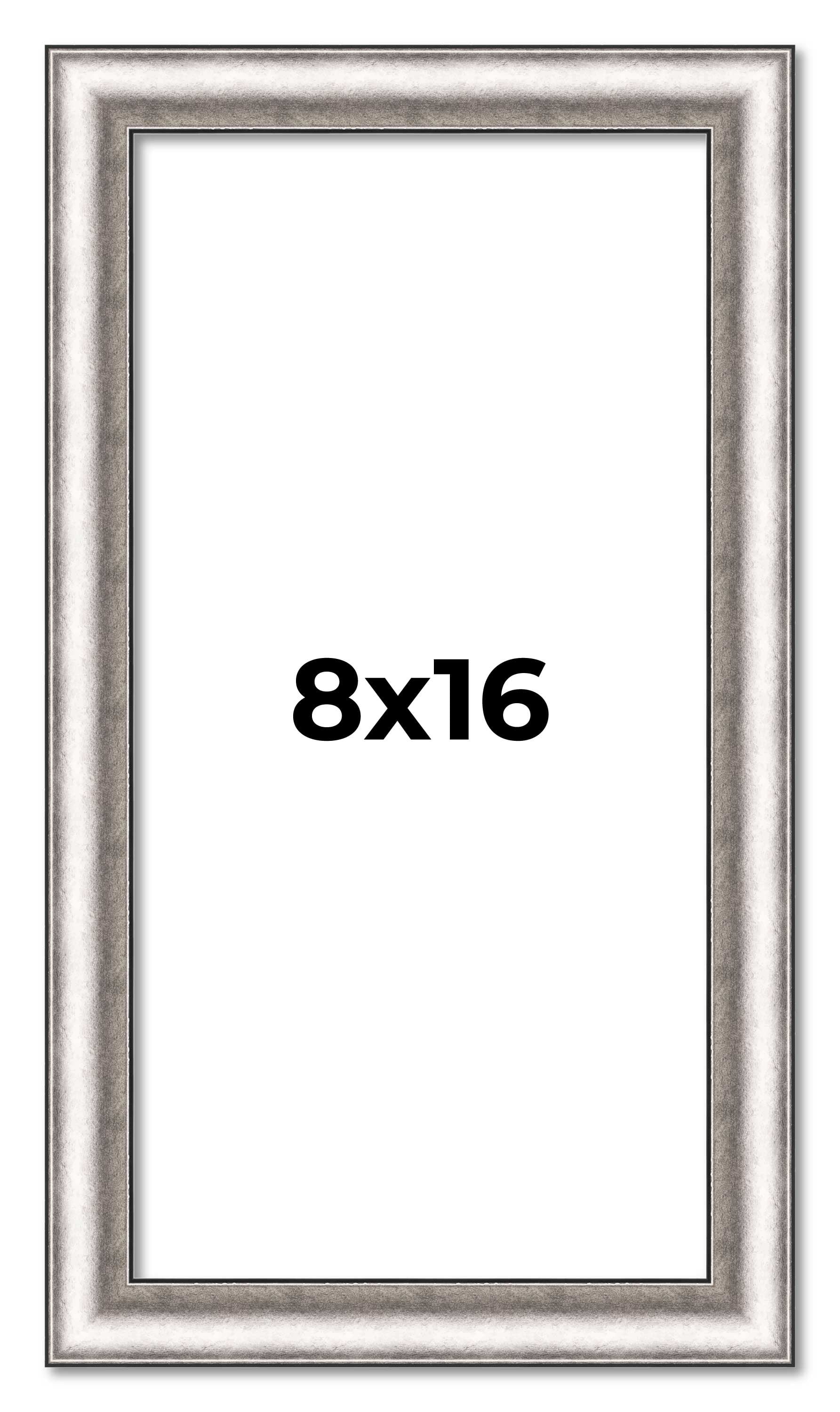 8x16 Frame Silver Real Wood Picture Frame Width 1.25 Inches | Interior ...