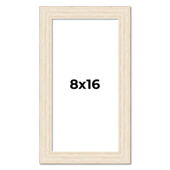 8x16 Frame White Real Wood Picture Frame Width 1.5 inches | Interior Frame Depth 0.5 inches | Barn