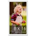 thumbnail image 1 of 8x16 Frame White Wood Picture Frame - UV Acrylic, Foam Board Backing, & Hanging Hardware Included!, 1 of 9