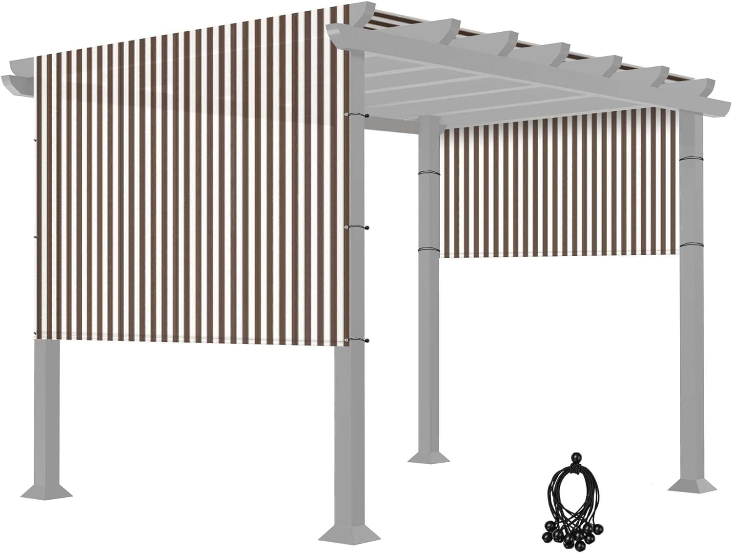 8x16 Ft Universal Pergola Canopy Replacement Cover Sun Shade Rod Pocket