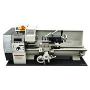 8x16 Inch Precision Metal Bench Lathe Brushless Motor Variable-Speed Bench Lathe 110V Automatic Switch Between Metric and Inch