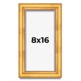 thumbnail image 1 of 8x16 Shadow Box 1.75" Deep Gold Picture Frame - UV Acrylic, Backing, Hanging Hardware, 1 of 5
