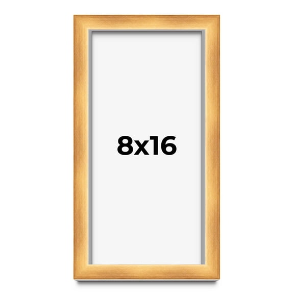 8x16 Shadow Box Bronze Cross-Brushed Display Frame | 1.625 Inches Deep Solid Wood | UV Resistant
