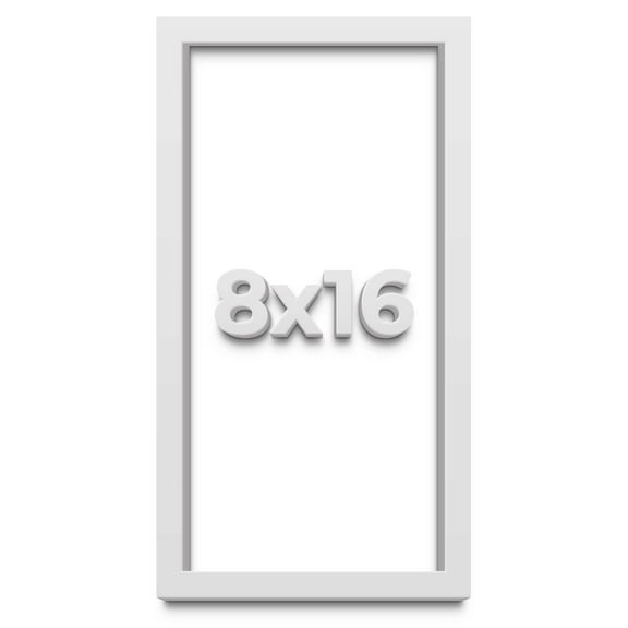 8x16 White Shadowbox Frame - Interior Size 8x16 by 1 Inches - Made to Display Items Up To 1 Inches Deep