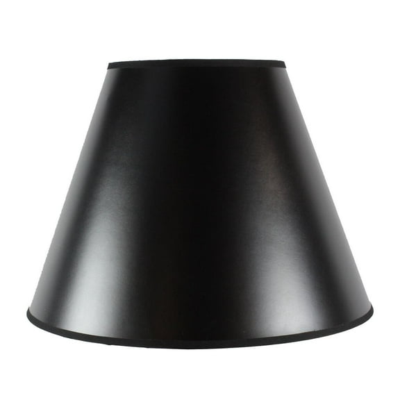 8x16x12 Hardback Empire Lampshade Bold Black Parchment with True Gold Lining by HomeConcept