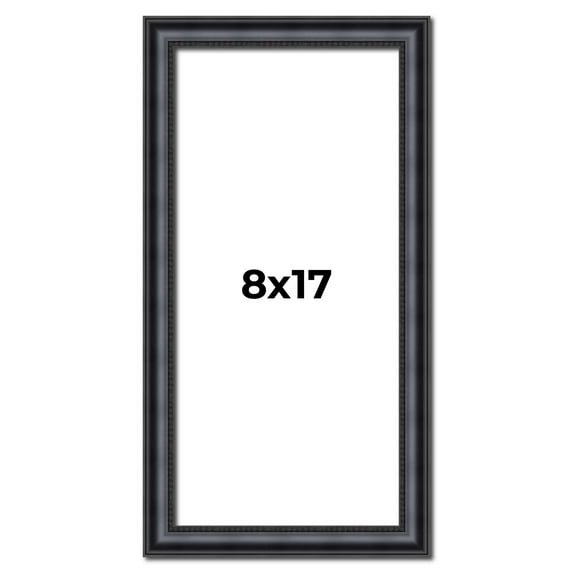 8x17 Frame Black Real Wood Picture Frame Width 1.25 inches | Interior Frame Depth 0.5 inches |