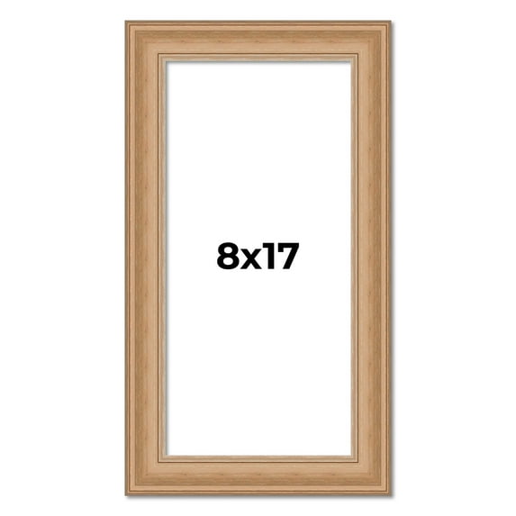 8x17 Frame Charleston Honey Brown Solid Wood Picture Frame Width 1.75 Inches | Interior Depth 0.5