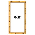 thumbnail image 1 of 8x17 Frame Gold Bamboo Solid Wood Picture Frame | 1 Inch Moulding Width | Interior Frame Depth 0.75, 1 of 8