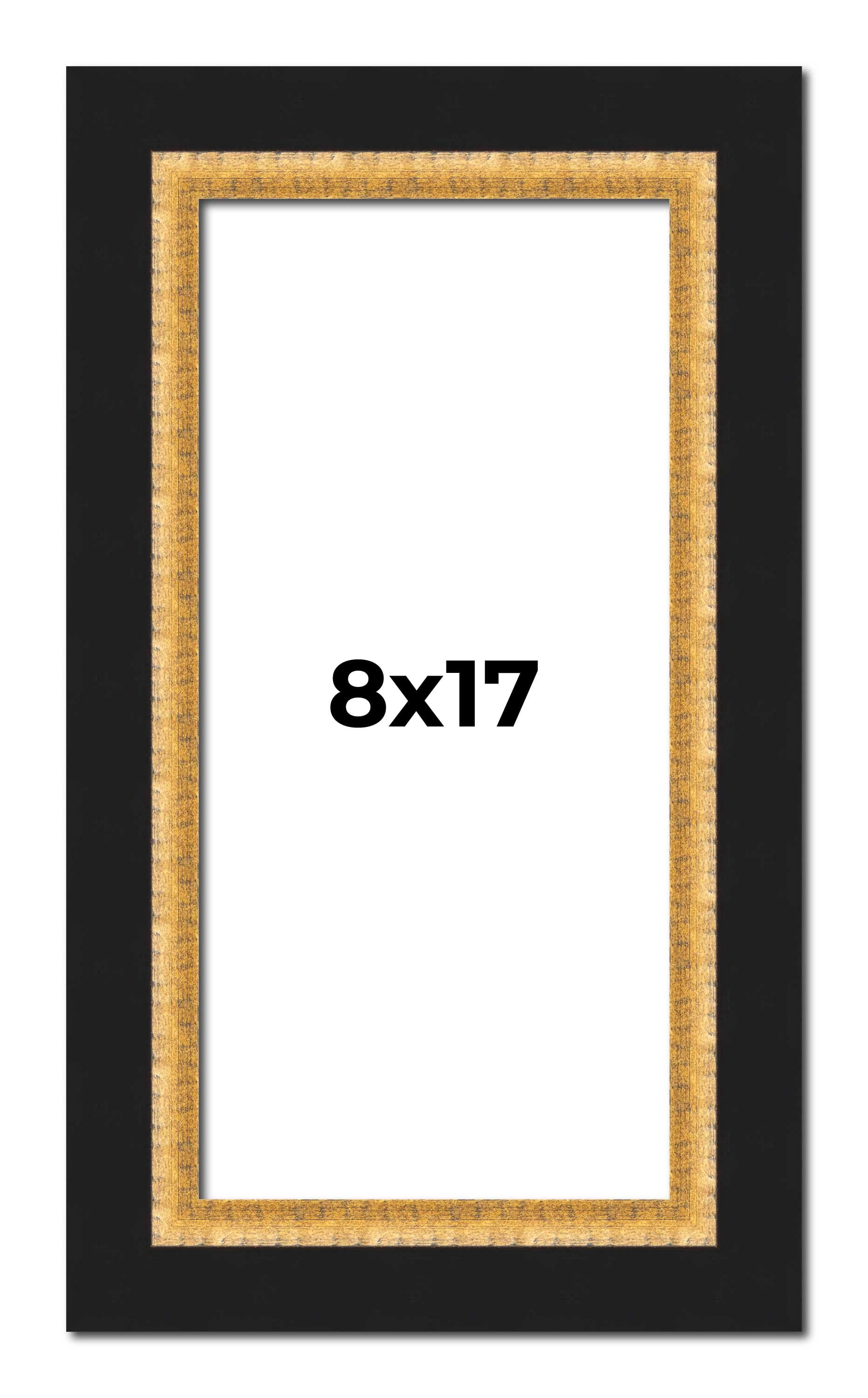 8x17 Frame Gold Real Wood Picture Frame Width 2.25 Inches | Interior ...