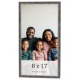 thumbnail image 1 of 8x17 Frame Silver Grey Distressed Solid Wood Picture Frame | 0.75 Inch Moulding Width | Interior, 1 of 8