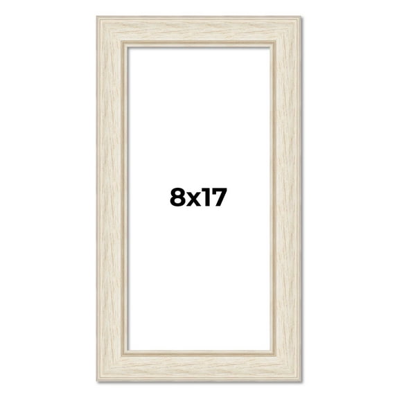 8x17 Frame White Real Wood Picture Frame Width 1.75 inches | Interior Frame Depth 0.5 inches |