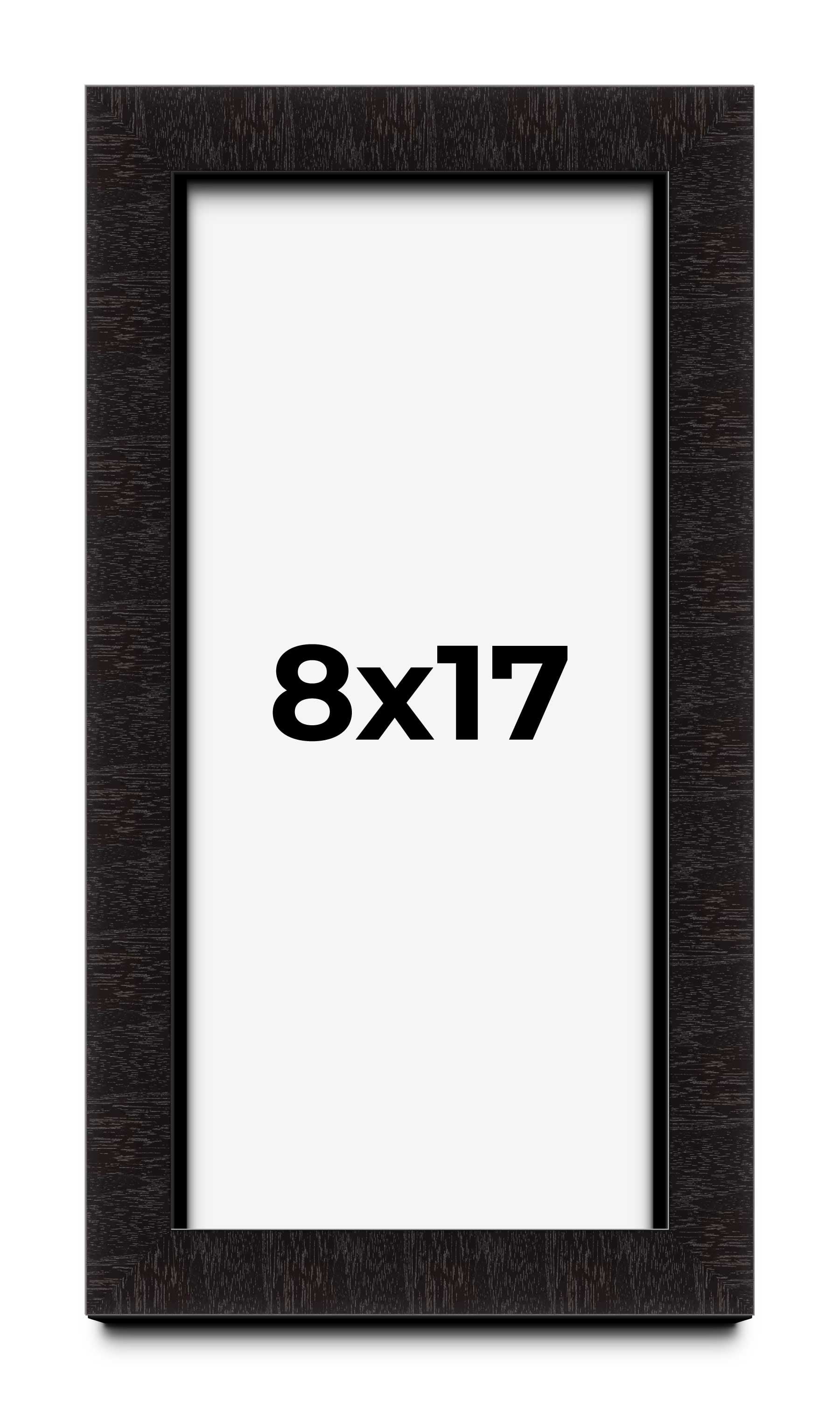 One Rabbet Frame 8x17 Shadow Box Black Solid Wood Display Picture Frame | 1 Inch Rabbet ...