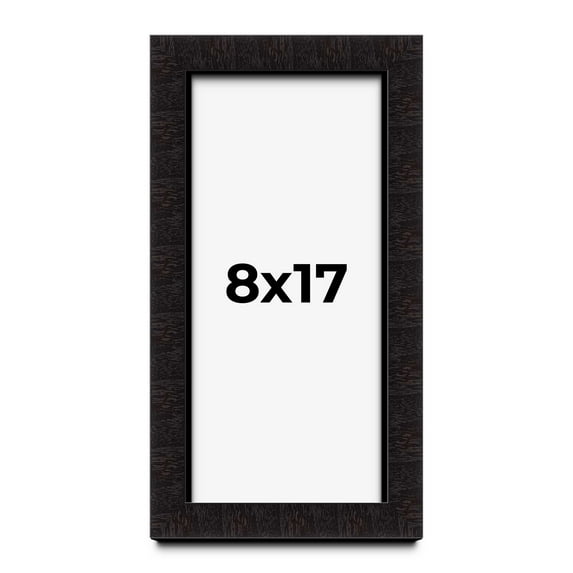 8x17 Shadow Box Black Solid Wood Display Picture Frame | 1 Inch Rabbet Depth | | 1.375 Inch