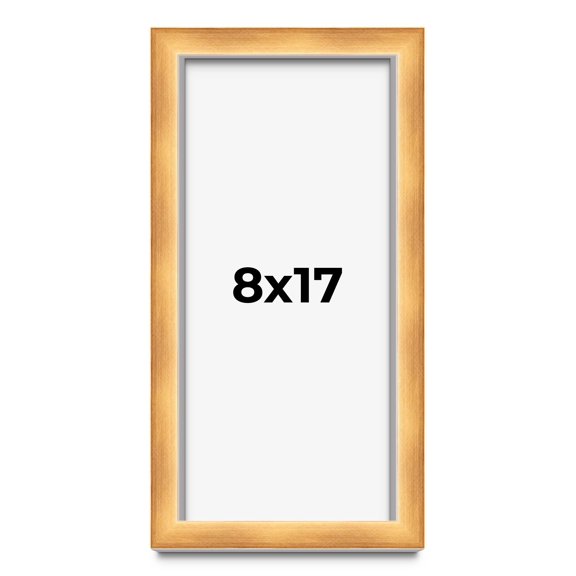 8x17 Shadow Box Bronze Cross-Brushed Display Frame | 1.625 Inches Deep Solid Wood | UV Resistant